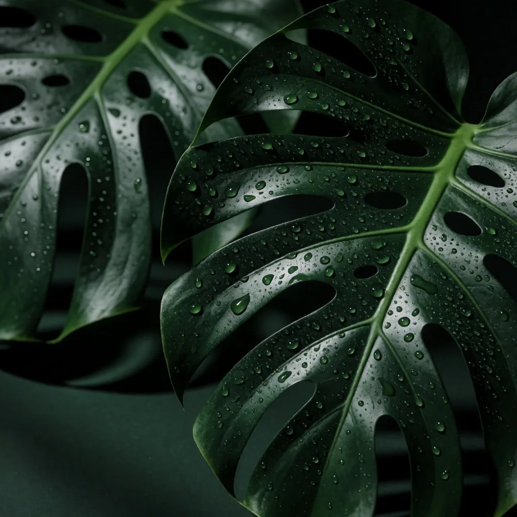 Botanical close-up in low light