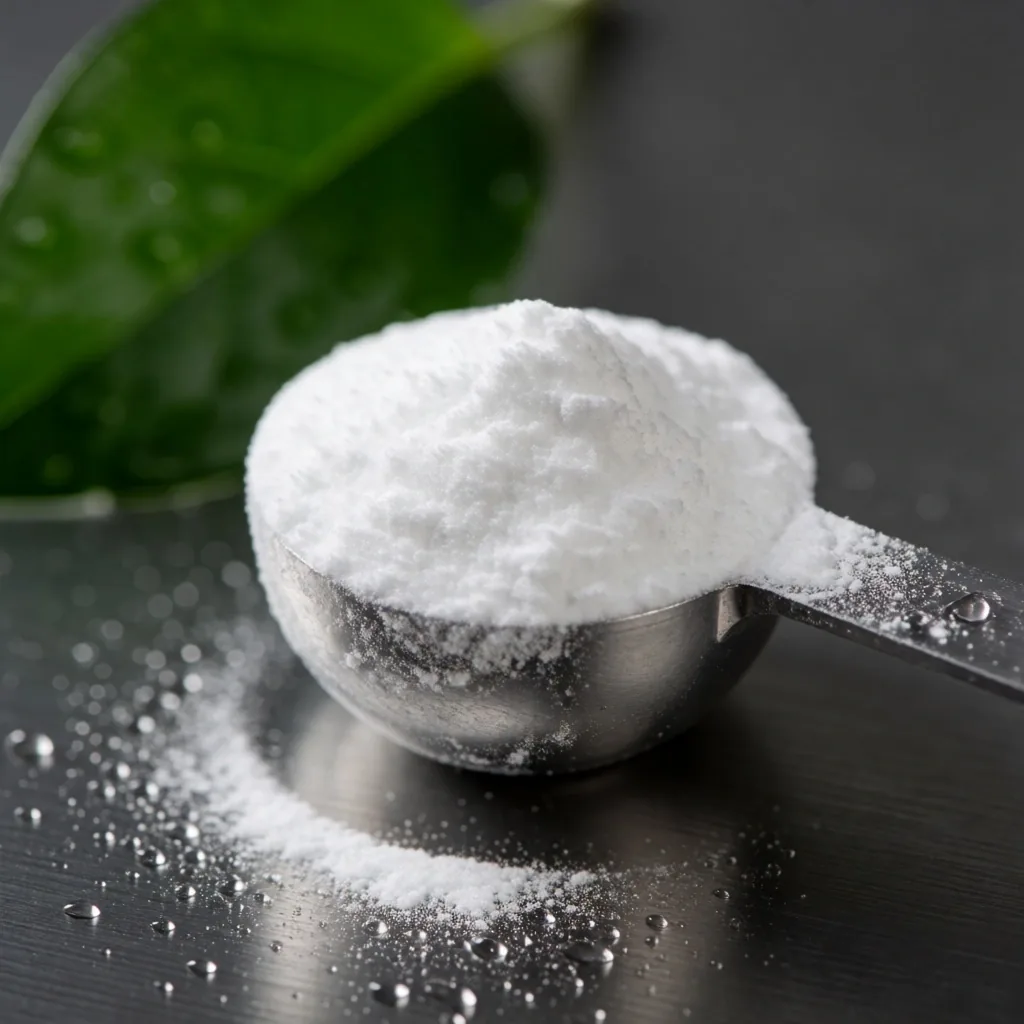 Scoop of magnesium powder on anodized surface