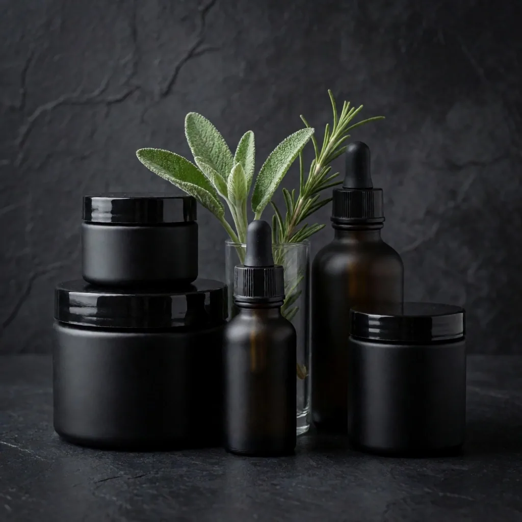 Assorted NutriPeak supplement bottles on dark metal surface